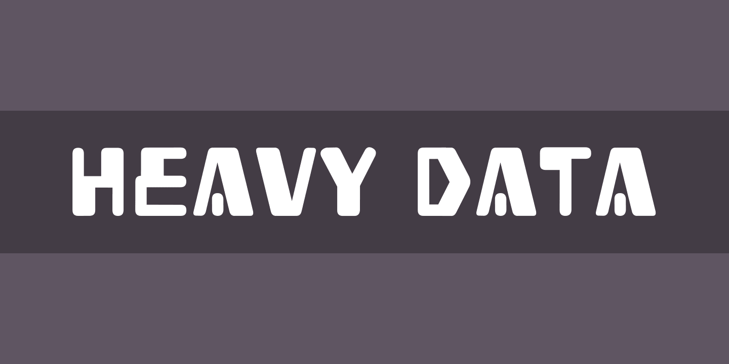 Beispiel einer Heavy Data Regular-Schriftart